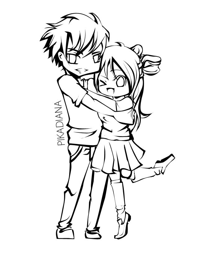654x822 Cute Couple Coloring Page Free Download