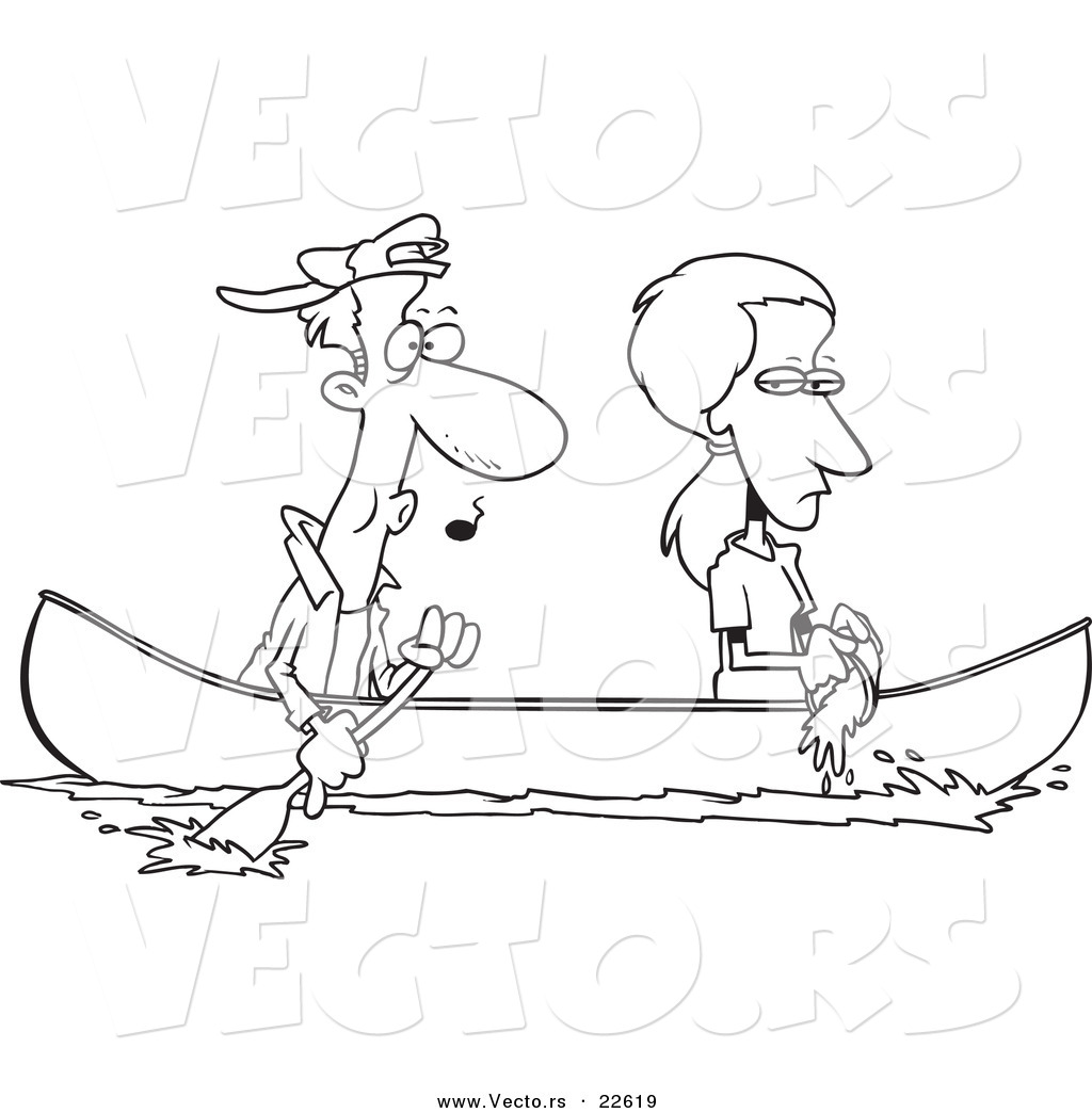 1024x1044 Vector Of A Cartoon Boat As Her Boyfriend Rows