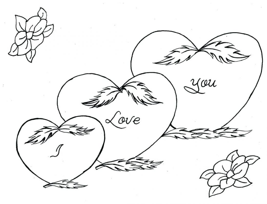 1043x797 Coloring Pages For Adults Christmas Good Valentine Ideas My