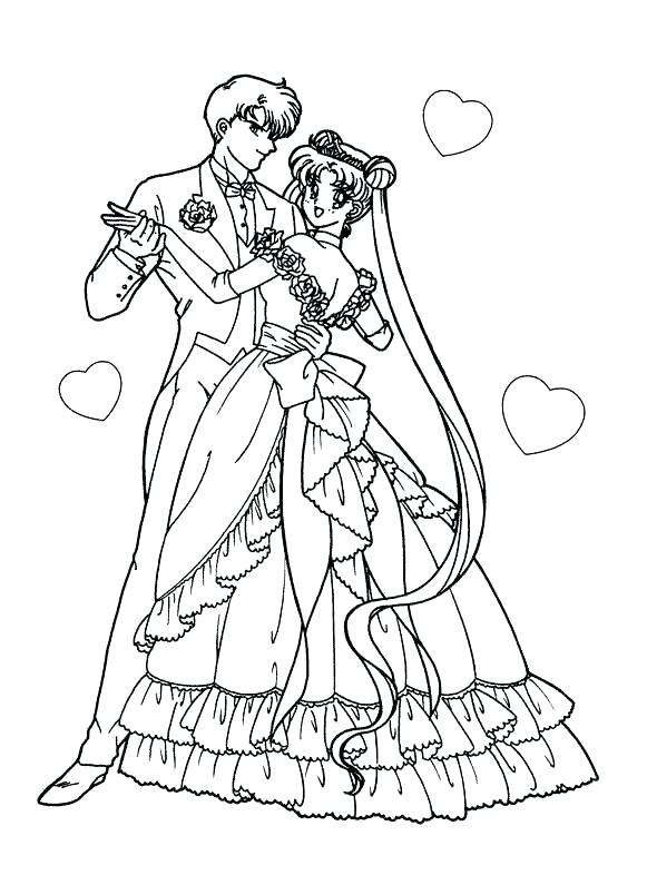 581x786 Sailor Moon Coloring Pages Sailor Moon Dance With Boyfriend