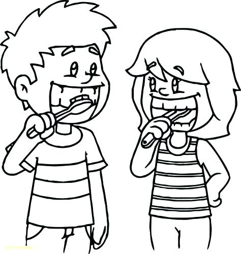 474x500 Coloring Pages Dental Coloring Pages Dentist And Kid With Braces