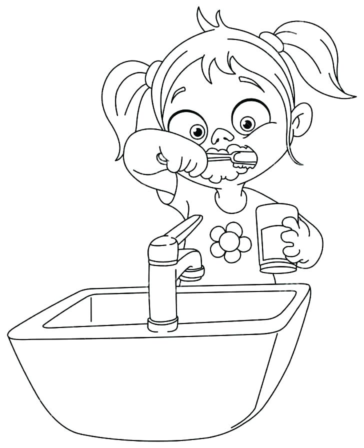 728x896 Tooth Brushing Coloring Sheets Coloring Pages Of Teeth Dental