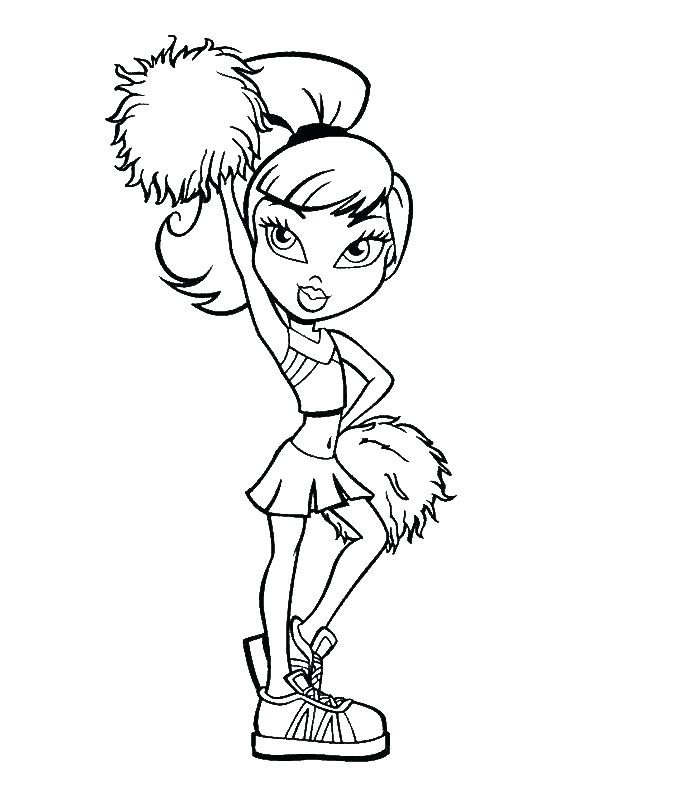 700x800 Bratz Printable Coloring Pages Free Coloring Pages Cheerleaders