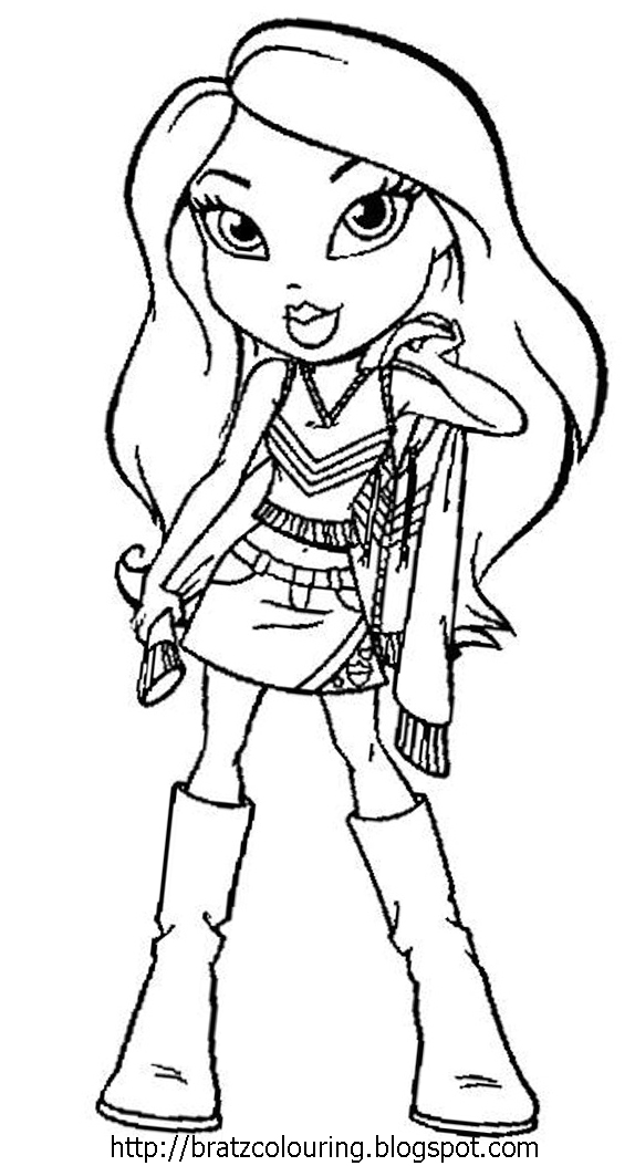 574x1054 Bratz Coloring Pages Bratz Coloring Picture