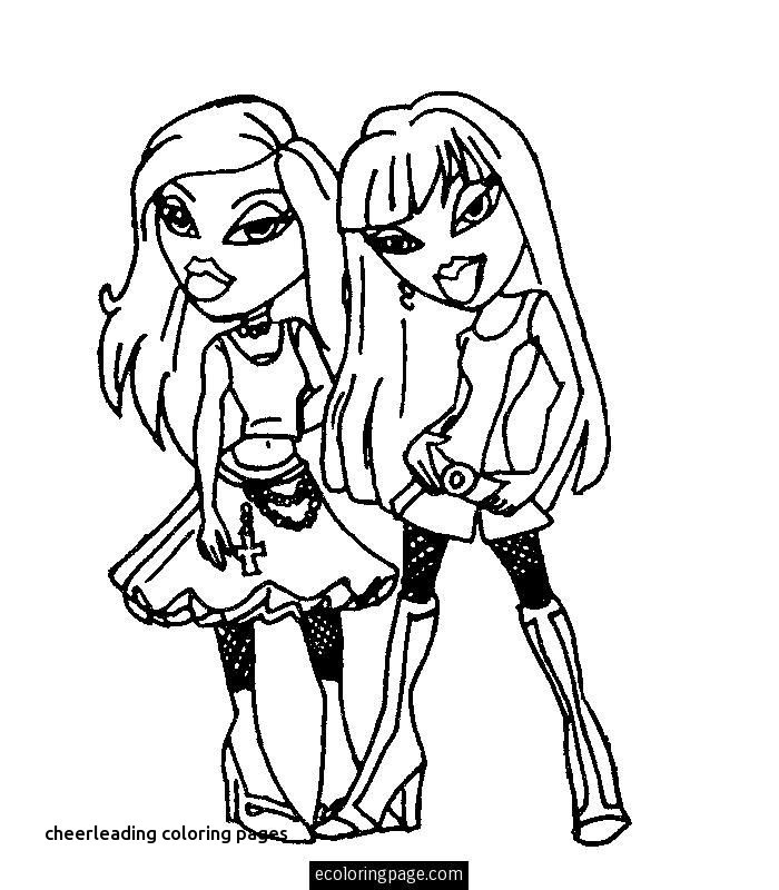 700x800 Cute Bratz Coloring Pages For Girls Inspirational Cheerleading