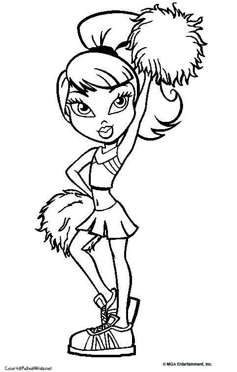 483x757 Bratz Cheerleading Coloring Pages Bratzcheerleader Kids Stuff
