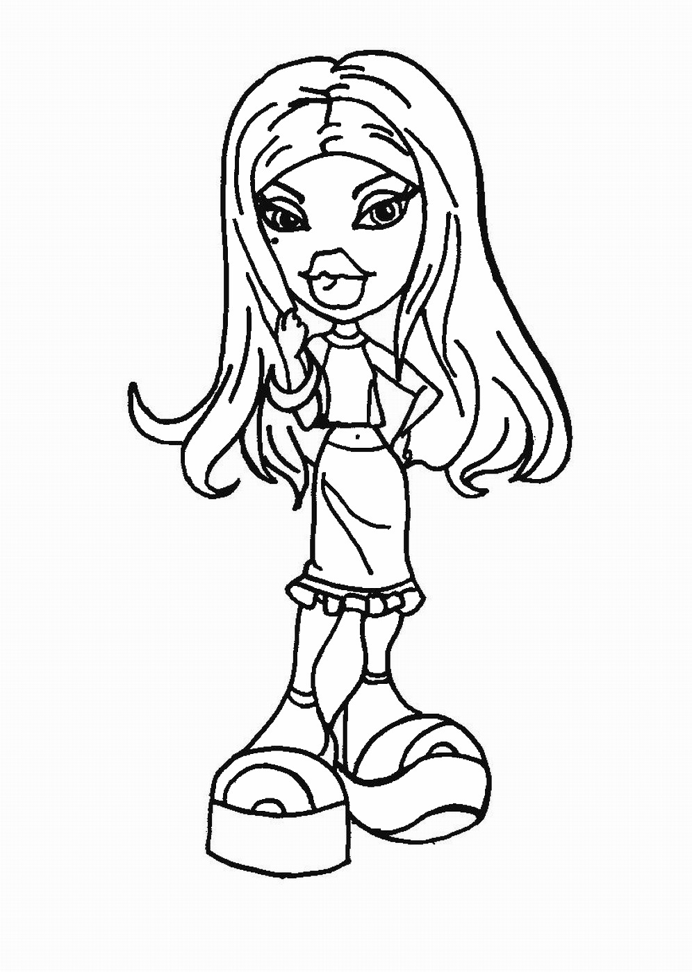 996x1400 Bratz Coloring Pages