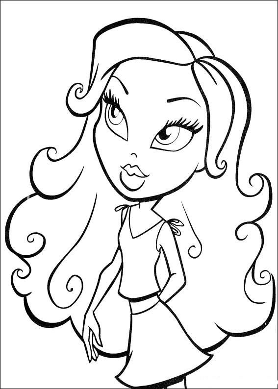 567x794 Bratz Glance At Something Bratz Coloring Pages