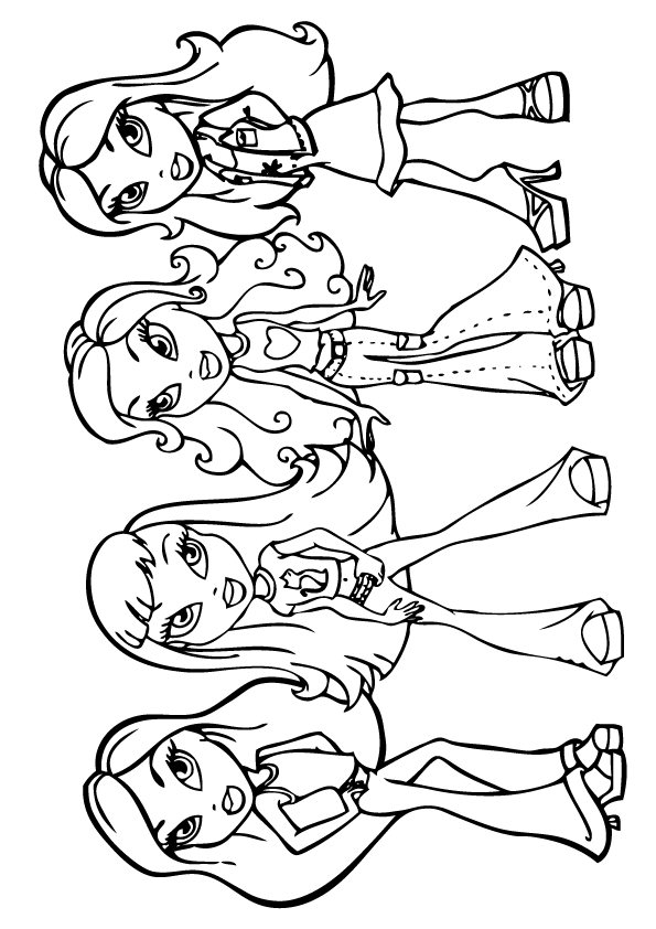 595x842 Free Printable Bratz Coloring Pages For Girls Bratz