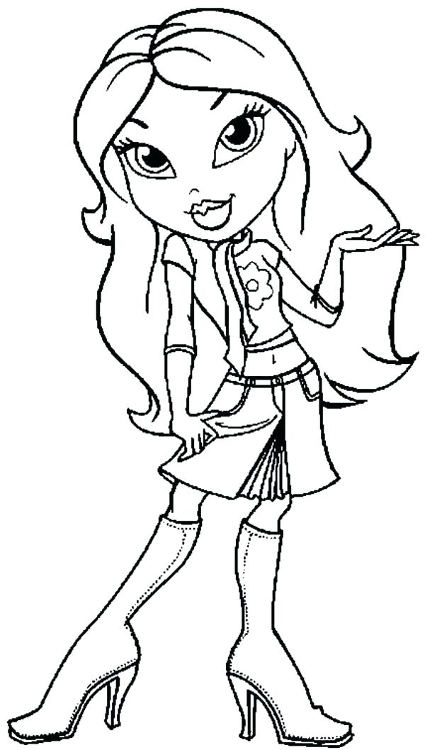 600x1057 Bratz Coloring Pages Ideal Coloring Pages Crayola Photo For Kids