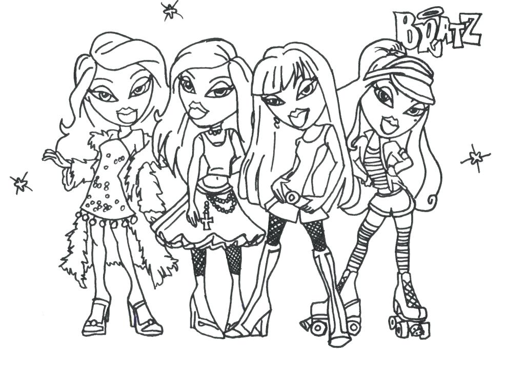 1024x728 Coloring Pages Of Bratz Cheerleader Coloring Pages Bratz Coloring