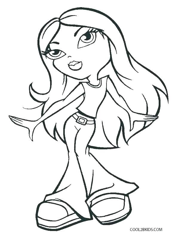 583x794 Bratz Dolls Coloring Pages Doll Coloring Pages Coloring Pages