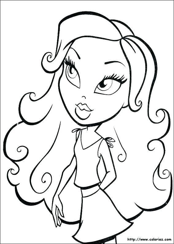 567x794 Bratz Dolls Coloring Pages Doll Coloring Pages Pictures To Print