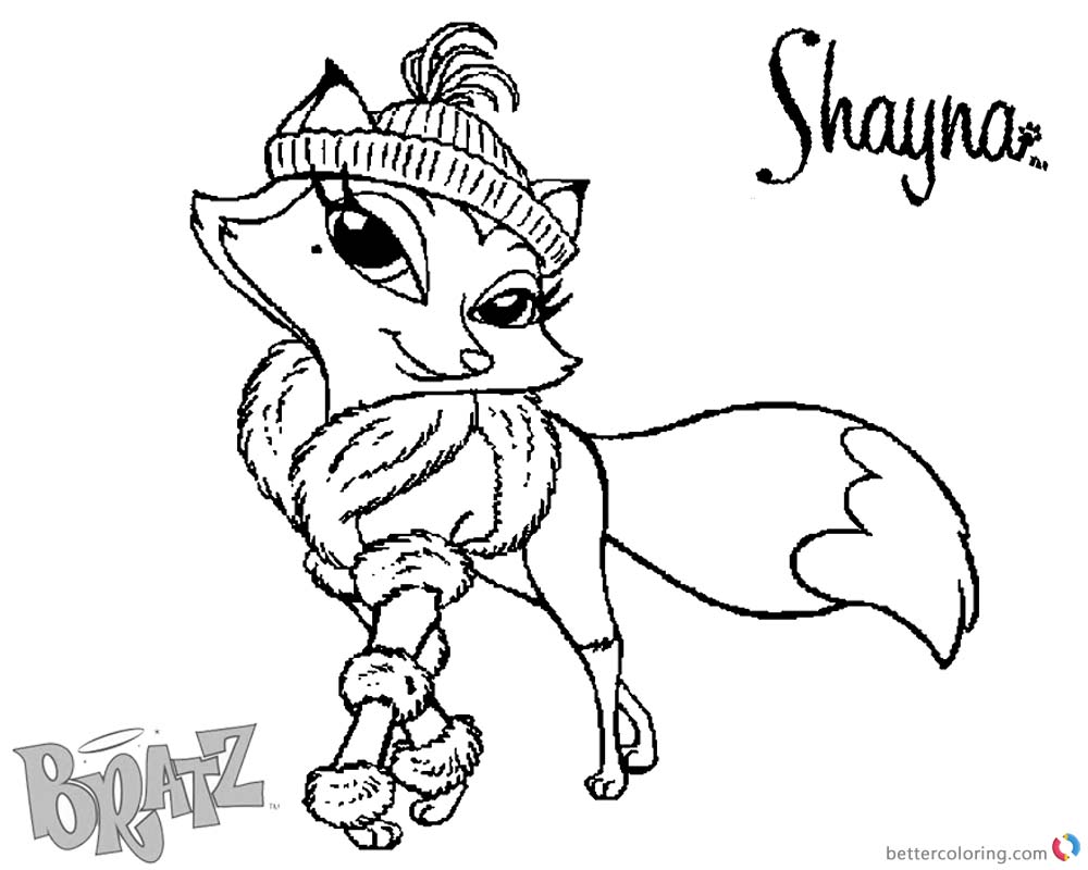 1000x800 Bratz Coloring Pages Petz Doll Shayna