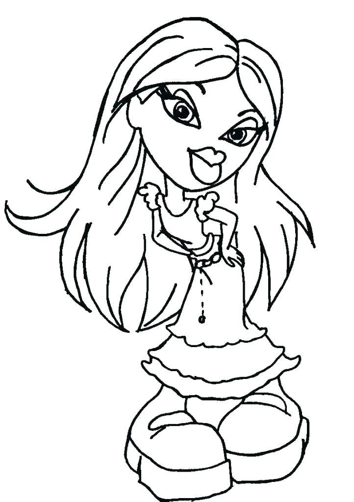 722x1024 Bratz Coloring Pages To Print Coloring Picture Free Bratz