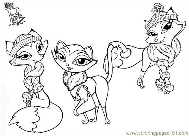 650x468 Coloriage Bratz Petz Coloring Page