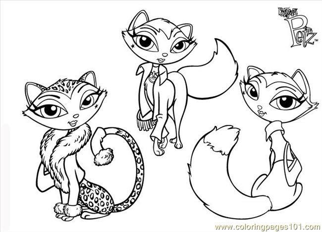650x468 Coloriage Bratz Petz Coloring Page