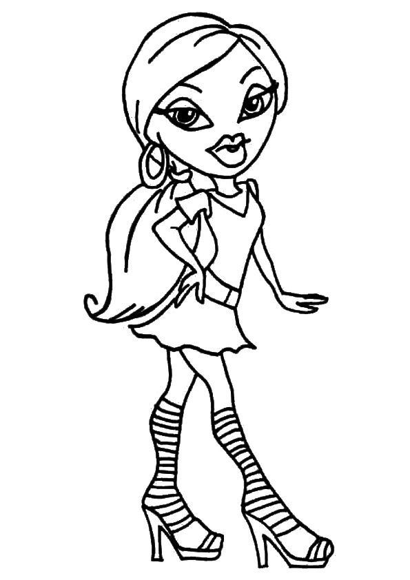 Bratz Dolls Coloring Pages at GetDrawings | Free download
