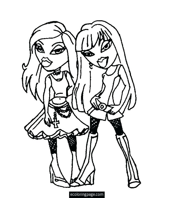 700x800 Bratz Coloring Pages To Print Printable Coloring Pages Baby