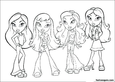 474x338 Bratz Coloring Pages To Print Printable Coloring Pages For Girls