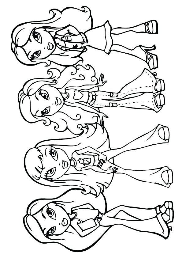 595x842 Bratz Printable Coloring Pages Printable Coloring Pages Full Size