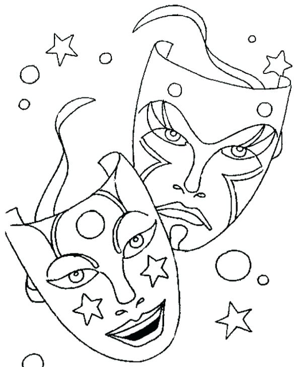 584x730 Carnival Coloring Page Masks Coloring Pages Printable Masks