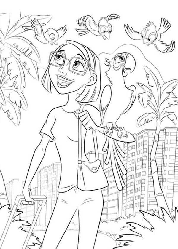 600x840 Linda Gunderson And Blu Arrived In Rio Brazil Coloring Pages
