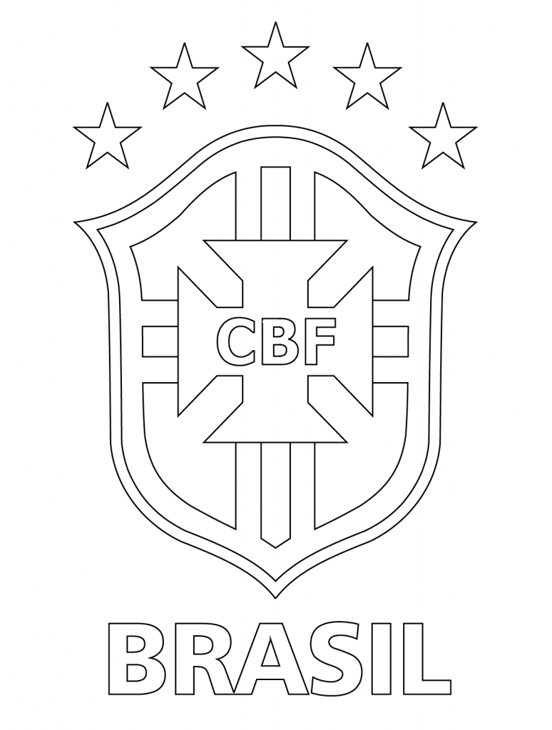 774x1024 Logo Of Brazilian Football Confederation Printable Coloring Pages