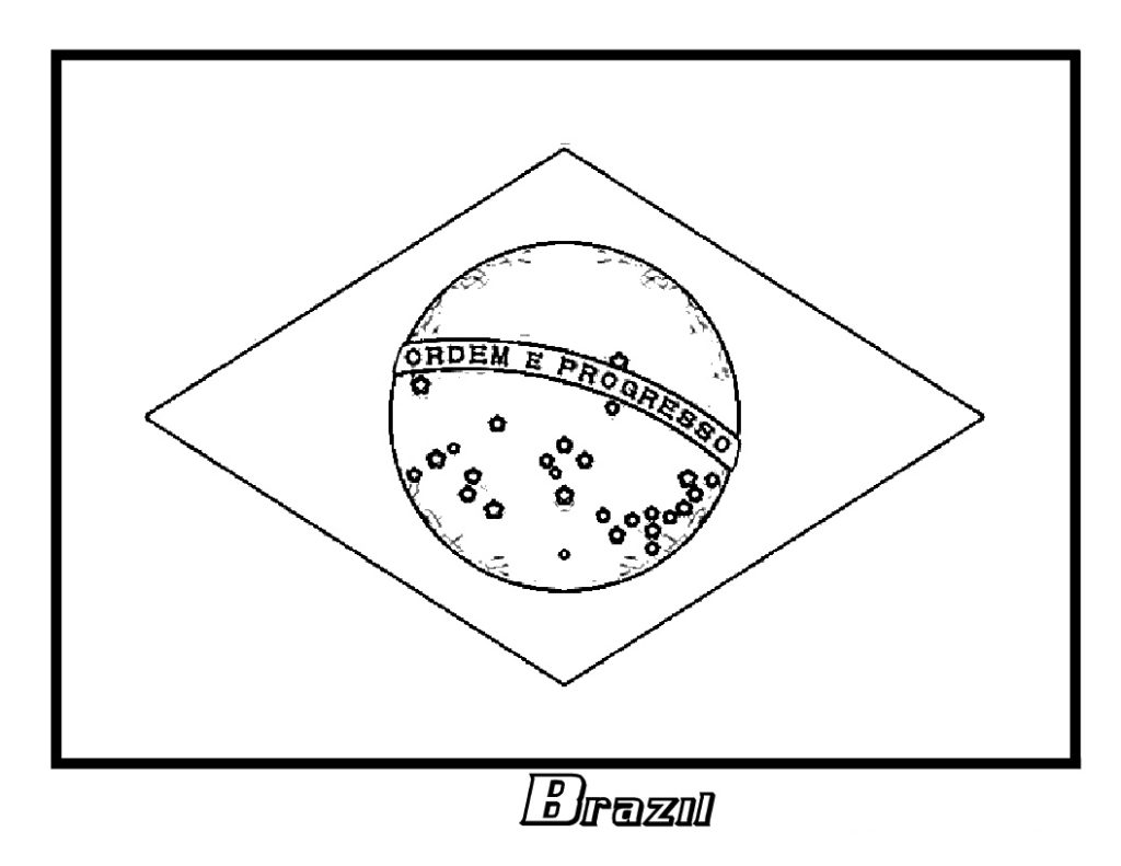 1024x791 Brazil Flag Coloring Page