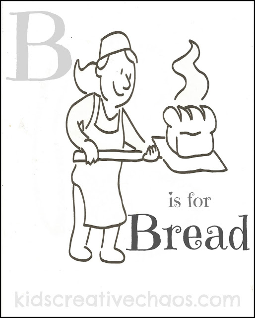 514x640 Loaf Of Bread Coloring Page Or The Letter B