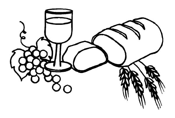 600x404 Wine And Bread Coloring Pages Best Place To Color