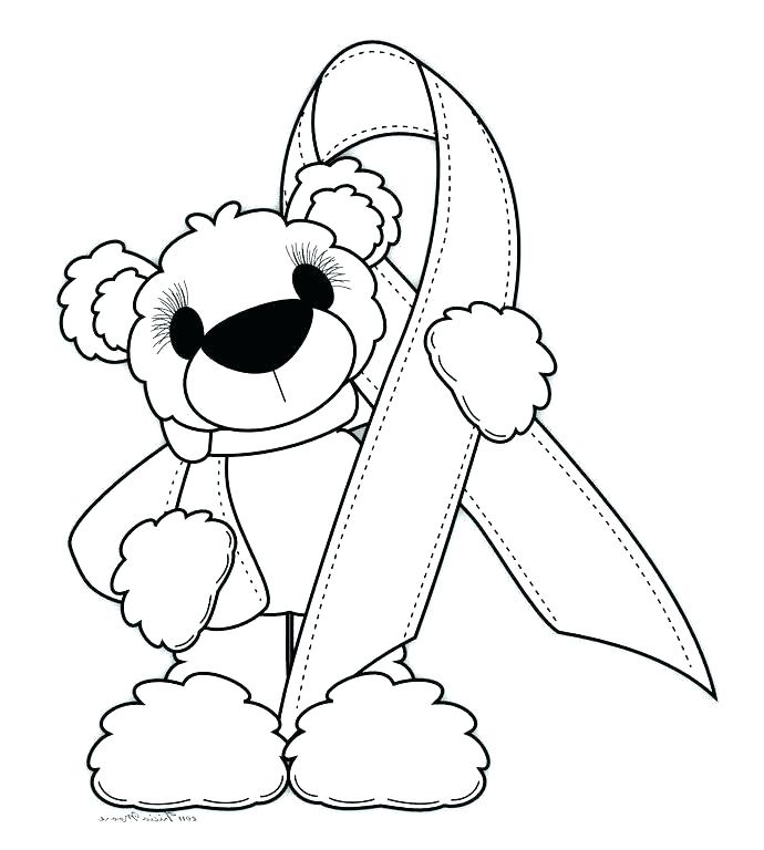 690x768 Cancer Coloring Pages Free Ribbon Coloring Page