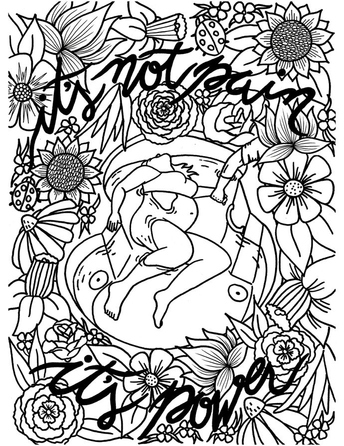 690x893 Bringing Baby Earthside A Birth Affirmations Coloring Book