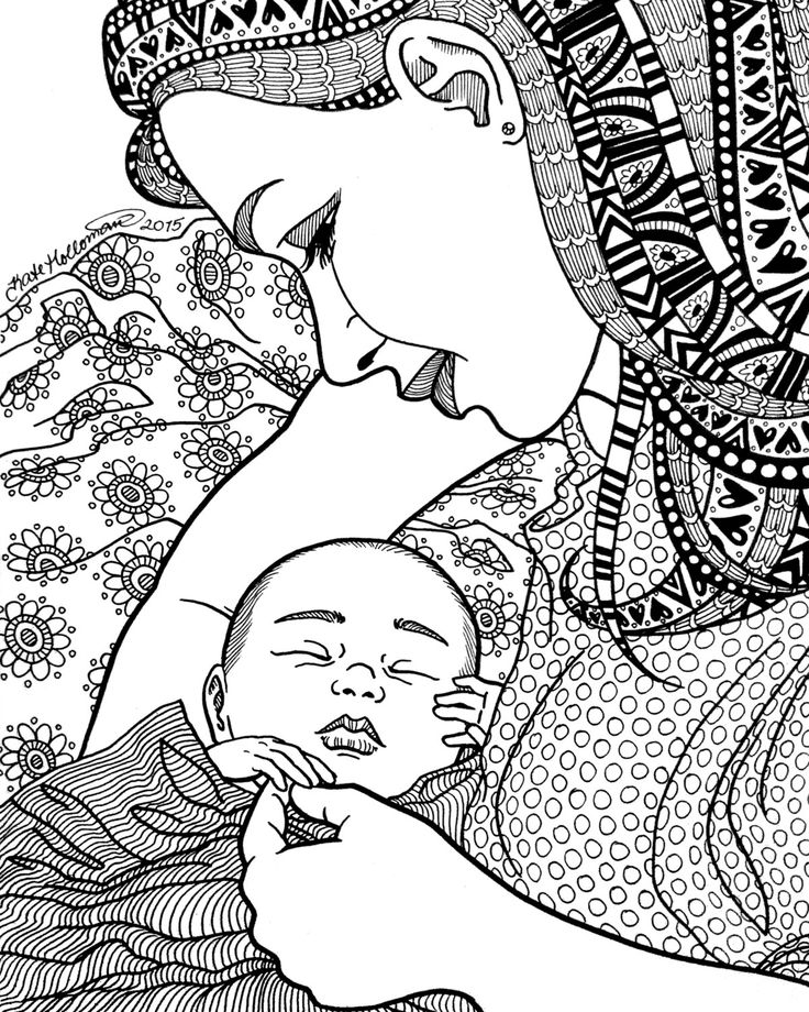 Breastfeeding Coloring Pages at GetDrawings | Free download