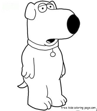 330x377 Printable Brian Family Guy Coloring Page Classroom Ideas