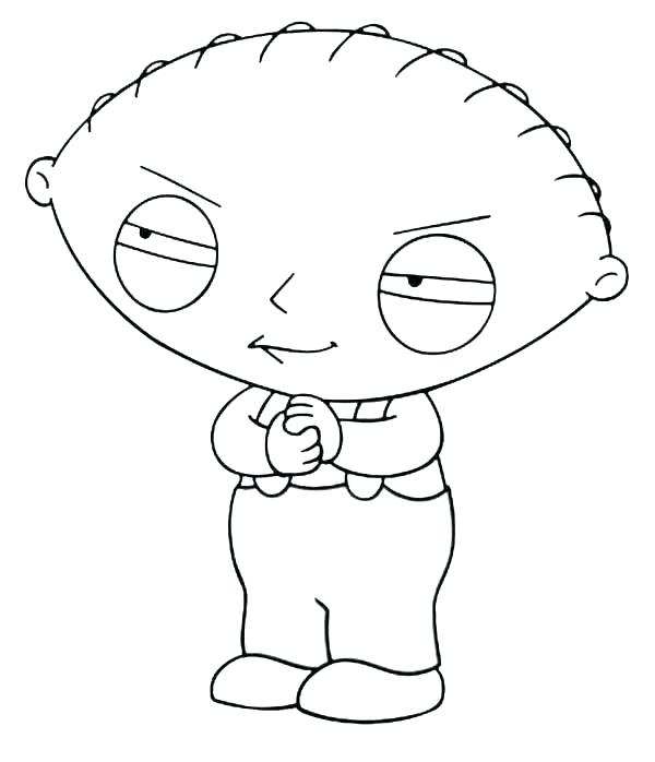 600x698 Stewie Coloring Pages Griffin Family Guy Characters Coloring Pages