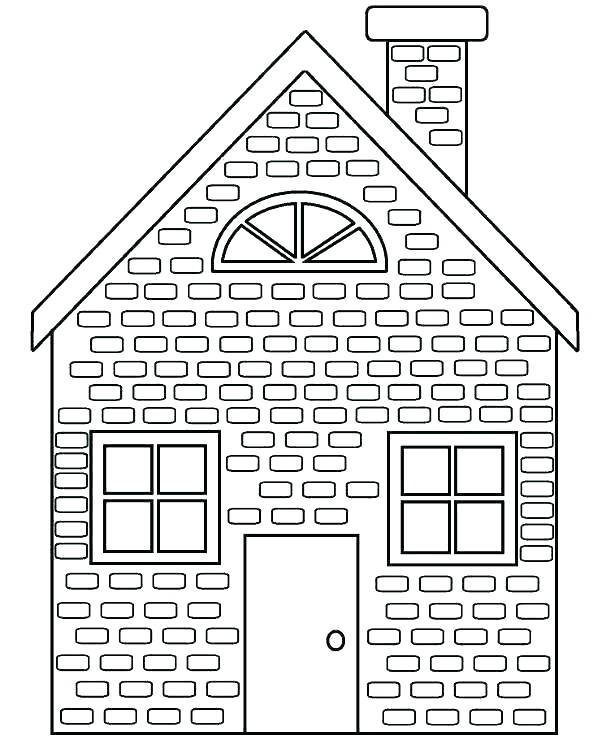 600x746 Brick Coloring Page Brick House Coloring Sheet Brick Coloring Page