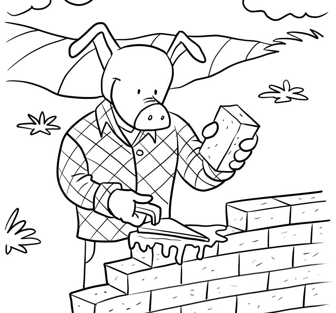 1159x1080 Brick Wall Coloring Page