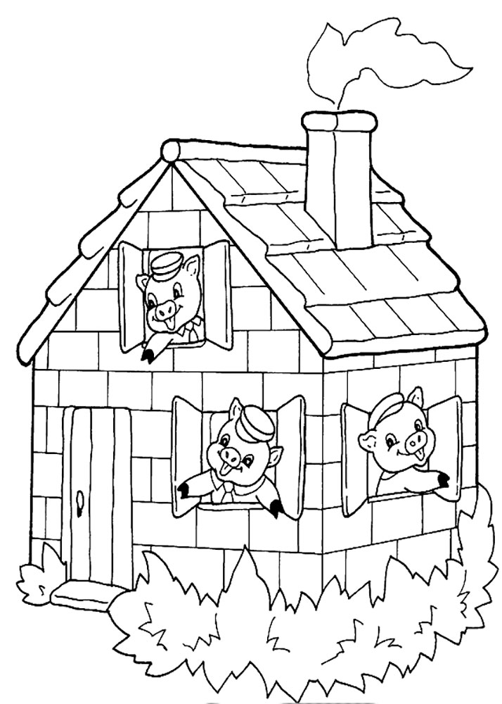 714x1000 Three Little Pigs Coloring Pages