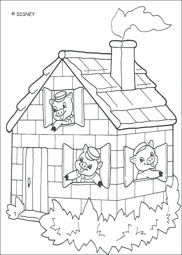 607x850 Brick House Coloring Page