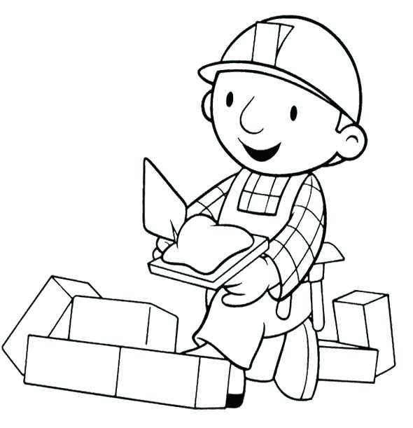 590x611 Dye Brick House Bob The Builder Construct Brick Coloring Page Kids