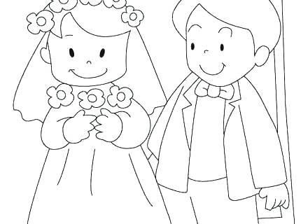 440x320 Bride And Groom Coloring Pages