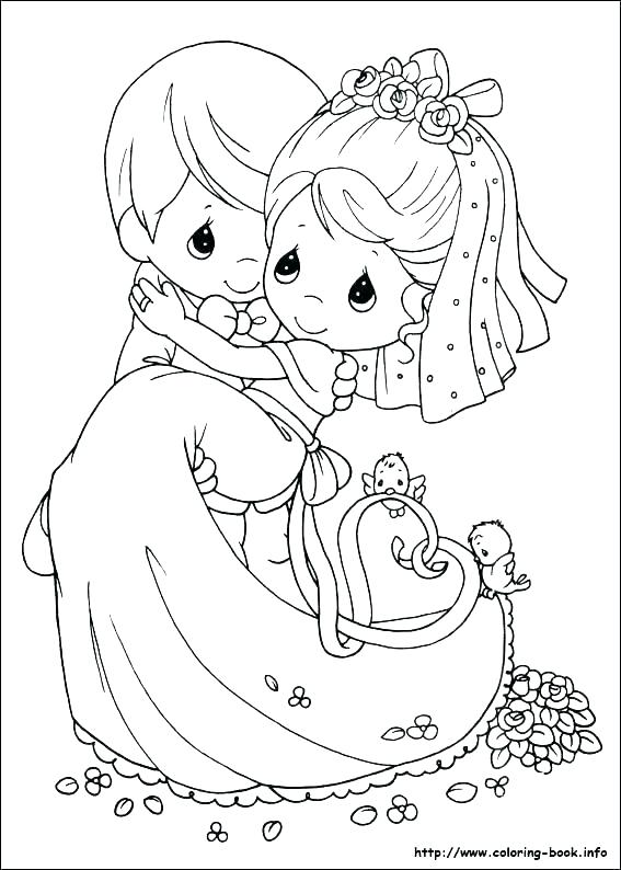 567x794 Bride Groom Coloring Pictures Bride And Groom Wedding Coloring