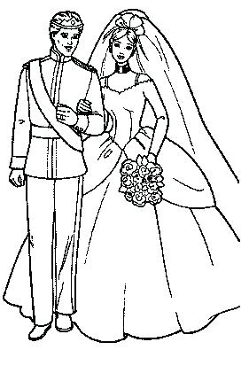 281x430 Free Printable Bride And Groom Coloring Pages Page Es Groo