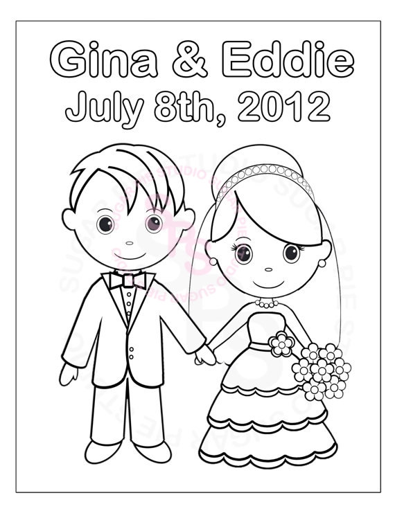 570x738 Personalized Printable Bride Groom Wedding Party Favor