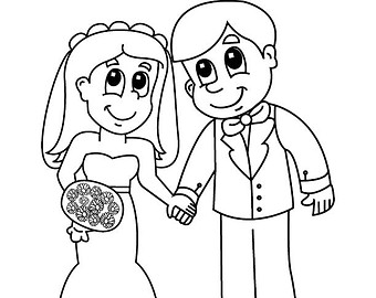340x270 Top Bride Coloring Pages