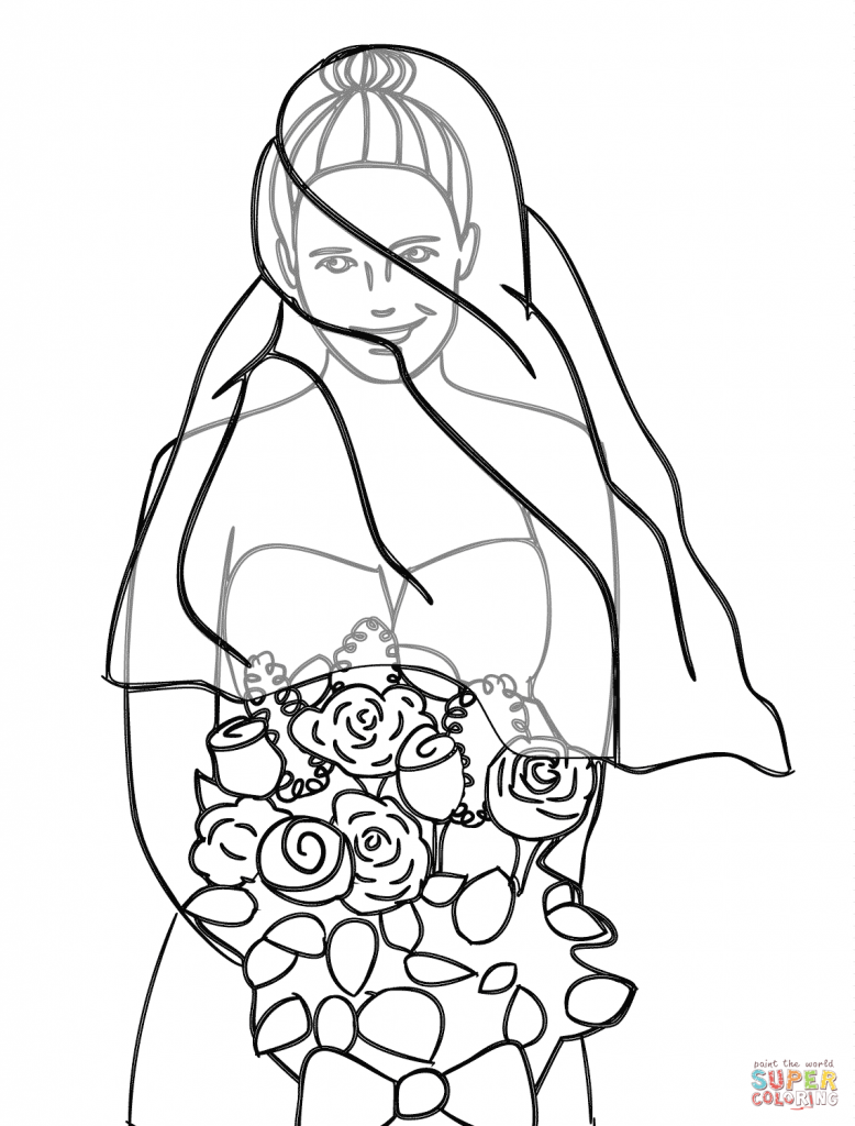 778x1024 Bride Coloring Page Download And Printable
