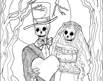 340x270 Bride Coloring Page Etsy