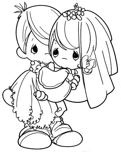 410x512 Precious Moments Bride And Groom Coloring Pages