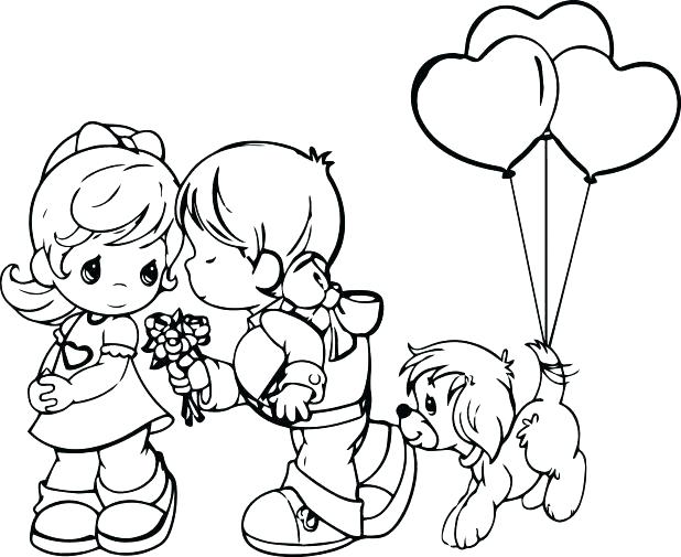 618x505 Printable Bride And Groom Coloring Pages Wedding Free Precious